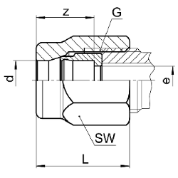 Bild von SERTO Manometeranschlüsse SERTO SO 50021 MAN Edelstahl rostfrei Typ: SO 50021‑10‑1/2 MAN, Art.Nr. :  056.0211.285