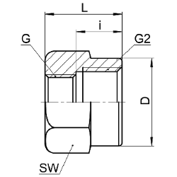 Bild von SERTO Übergangsmuffen SERTO AD FA 40 Messing M-Programm Grösse: 1/4"‑ 3/8", Art.Nr. :  016.0311.106