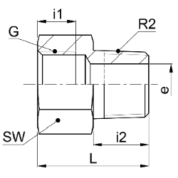 Picture of SERTO Übergangsnippel SERTO AD A 40 Messing M-Programm Grösse: 1/4"‑ 1/8", Art.Nr. :  016.0411.102