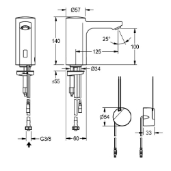 Bild von KWC F5E F5EV1003 Elektronik-Standventil mit Rückflussverhinderer:nein, Berechnungsdurchfluss Trinkwasser:0.1 l/s, A3000 open-kompatibel:nein, Art.Nr. : 2030035331