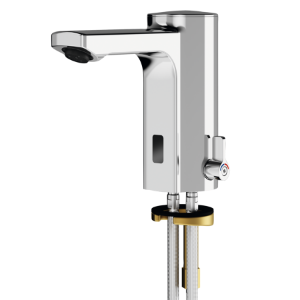 Bild von KWC F5E-Mix F5EM1001 Elektronik-Standbatterie mit Rückflussverhinderer:ja, Berechnungsdurchfluss Trinkwasser:0.07 l/s, Berechnungsdurchfluss Warmwasser:0.07 l/s, Art.Nr. : 2030027923