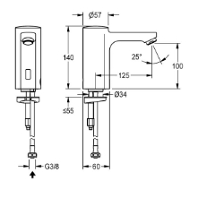 Bild von KWC F5E F5EV1005 Elektronik-Standventil mit Rückflussverhinderer:nein, Berechnungsdurchfluss Trinkwasser:0.1 l/s, A3000 open-kompatibel:nein, Art.Nr. : 2030039435