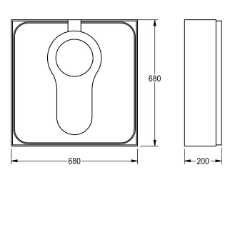 Picture of KWC CAMPUS ZCMPX0011 Styroporträger für Hock-WC Gesamttiefe:680 mm, Gesamthöhe:200 mm, Gesamtbreite:680 mm, Art.Nr. : 2030027861