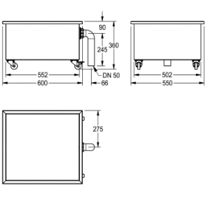 Bild von KWC SIRIUS SIRX757 Schlammfangbecken Beckenposition:mittig, Beckendesign:90° Ecken, Becken: Höhe:270 mm, Art.Nr. : 2000100363