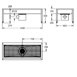 Bild von KWC SIRIUS SIRX721C Schuh- und Stiefelreinigungsanl Beckenposition:mittig, Beckendesign:90° Ecken, Becken: Höhe:180 mm, Art.Nr. : 2000100355