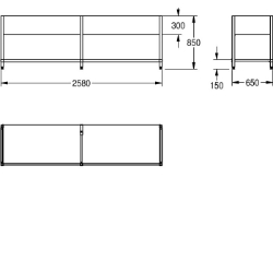 Bild von KWC MAXF260-70 Untergestell zu Maxima Material:Edelstahl, Materialtyp:1.4301 Chromnickelstahl V2A, Materialstärke:1 mm, Art.Nr. : 2000057120