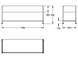 Bild von KWC MAXF200-70 Untergestell zu Maxima Material:Edelstahl, Materialtyp:1.4301 Chromnickelstahl V2A, Materialstärke:1 mm, Art.Nr. : 2000057117