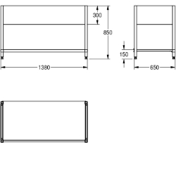 Picture of KWC MAXF140-70 Untergestell zu Maxima Material:Edelstahl, Materialtyp:1.4301 Chromnickelstahl V2A, Materialstärke:1 mm, Art.Nr. : 2000057108