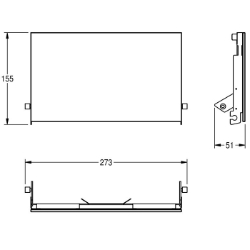 Bild von KWC EXOS. ZEXOS676EB Glasfront WC-Rollenhalter , Art.Nr. : 2030034658