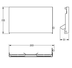 Bild von KWC EXOS. ZEXOS676E Edelstahlfront WC-Rollenhalter , Art.Nr. : 2030034657