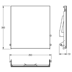 Bild von KWC EXOS. ZEXOS600EB Glasfront für EXOS600E , Art.Nr. : 2030034648