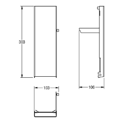 Bild von KWC EXOS. ZEXOS616 Edelstahlfront Seifenspender , Art.Nr. : 2030022947