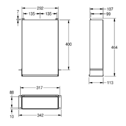 Bild von KWC RODAN RODX600ME Papierhandtuchspender Maximale Tiefe/Durchmesser Verbrauchsmaterial:85 mm, Maximale Breite Verbrauchsmaterial:270 mm, Füllmenge:800, Art.Nr. : 2000090058