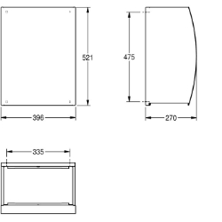 Bild von KWC STRATOS STRX607 Abfallbehälter Sackhalterung:ja, Füllvolumen:45 Liter, Klappe:optional, Art.Nr. : 2000057230