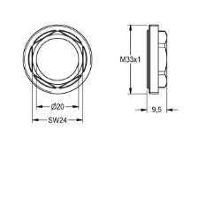 Bild von KWC ASSX1007 Gewindering M33 x 1 Füllmenge:1, Mengeneinheit:Stück, Art.Nr. : 2000104881