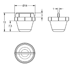 Bild von KWC ASXX9012 Sieb Gesamttiefe:14 mm, Gesamthöhe:13 mm, Gesamtbreite:14 mm, Art.Nr. : 2000104693