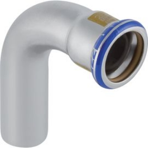 Bild von Geberit - Bogen 90° GEBERIT MAPRESS Gas Edelstahl Rostfrei 1.4401 mit Einschubende, d mm: 15, L mm: 4.9, H cm: 5.9, Z mm: 2.9, Art.Nr. : 34007