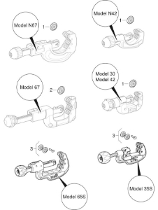 Bild von Geberit - Ersatzschneidräder MAPRESS passend zu Rohrabschneider (91087/91088), d 12-54 mm, 22 mm, Breite 8 mm, Achse 5 mm, GEBERIT No. 91092, d mm: 12‑54, mm: 22, Art.Nr. : 91092