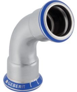 Bild von Geberit - Bogen 60° GEBERIT MAPRESS Wasser Edelstahl Rostfrei 1.4401 Pressindikator, d mm: 88.9, L cm: 13.6, Z cm: 7.6, Art.Nr. : 36169