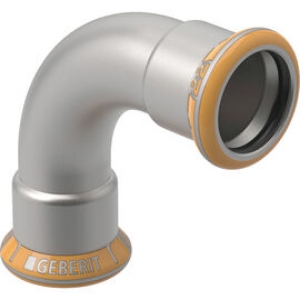 Picture of Geberit - Bogen 90° MAPRESS Therm Edelstahl nicht zulässig für Trinkwasserinstallationen, d mm: 15, L cm: 3.8, Z cm: 1.8, Art.Nr. : 41102