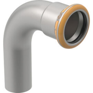 Picture of Geberit - Bogen 90° MAPRESS Therm Edelstahl nicht zulässig für Trinkwasserinstallationen, d mm: 15, L cm: 3.8, H cm: 4.8, Z cm: 1.8, Art.Nr. : 40302