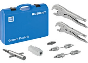 Picture of Geberit - Montagewerkzeuge GEBERIT FlowFit/PushFit, mit vier Geberit Abpressstopfen für Rohrende bestückbar, d 14 / 16 / 20 / 25 mm, GEBERIT No. 650.900.00.2, Art.Nr. :650.900.00.2