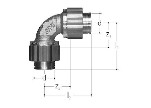 Picture of JRG Sanipex Bogen 90°, d  (mm) :12, Art.Nr. : 5520.012 - neu