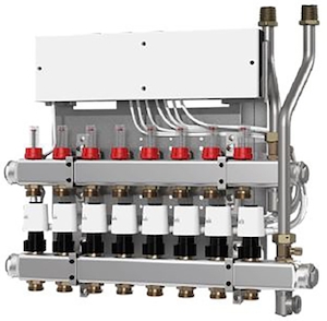 Picture of Danfoss EvoFlat Edelstahlverteiler SGC mit Icon-Regler mit 2 Heizkreisen, 230V, Art.Nr. :145H0922