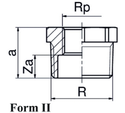 Picture of +GF+ Serie 8000 Gewindefittings Reduktionsnippel Siliziumbronze, R ″: 3/8, Art.Nr.: 768241015