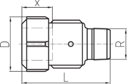 Picture of +GF+ PRIMOFIT Übergangsstück mit Aussengewinde verzinkt Für Stahlrohr, Dimension ″: 21/2", Art.Nr.: 775202057