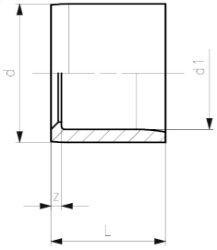 Picture of +GF+ Reduktion kurz PVC-U metrisch, Grösse: 12‑ 8, Art.Nr.: 721900329