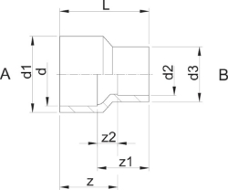 Picture of +GF+ PRO-FIT Reduktion PVC-U metrisch, Grösse: 12‑ 10 PRO‑Fit, Art.Nr.: 721910903