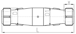 Picture of +GF+ PRIMOFIT Kupplung lang verzinkt Für Stahlrohr, Dimension ″: 1", Art.Nr.: 775152053