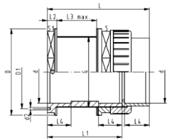 Picture of +GF+ Behälteranschluss Typ 050 PVC-U Verschraubung mit Klebemuffe metrisch, d mm: 20, Art.Nr.: 161050246