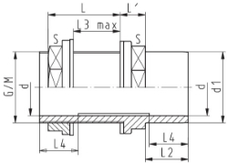 Picture of +GF+ Behälteranschluss variabel PVC-U Verschraubung mit Einlegstutzen und verstellbarem Anschlag Metrisch, Grösse: 25, Art.Nr.: 161050207