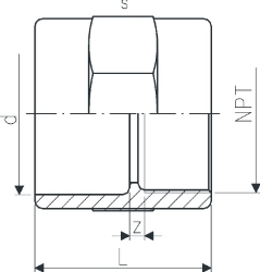 Picture of +GF+ Übergangsmuffe PVC-U metrisch NPT, d mm: 20, Art.Nr.: 721914206