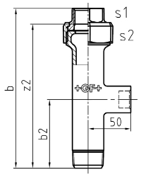 Picture of +GF+ 338 Verschraubungsstutzen, flach dichtend, Dimension ″: 1", Art.Nr.: 770338221