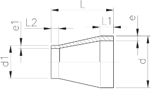 Picture of +GF+ PROGEF Standard Reduktion SDR11/PN10, Grösse: 40‑ 25, Art.Nr.: 727908547