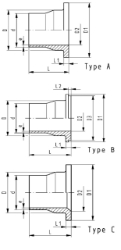 Picture of +GF+ SYGEF Standard Vorschweissbund metrisch Dichtfläche gerillt SDR21/PN16, Grösse: 20, Art.Nr.: 735798806