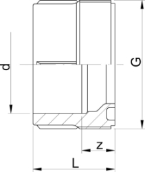 Picture of +GF+ SYGEF Standard Einschraubteil Muffenschweissen PN16, Grösse: 16, Art.Nr.: 735640105